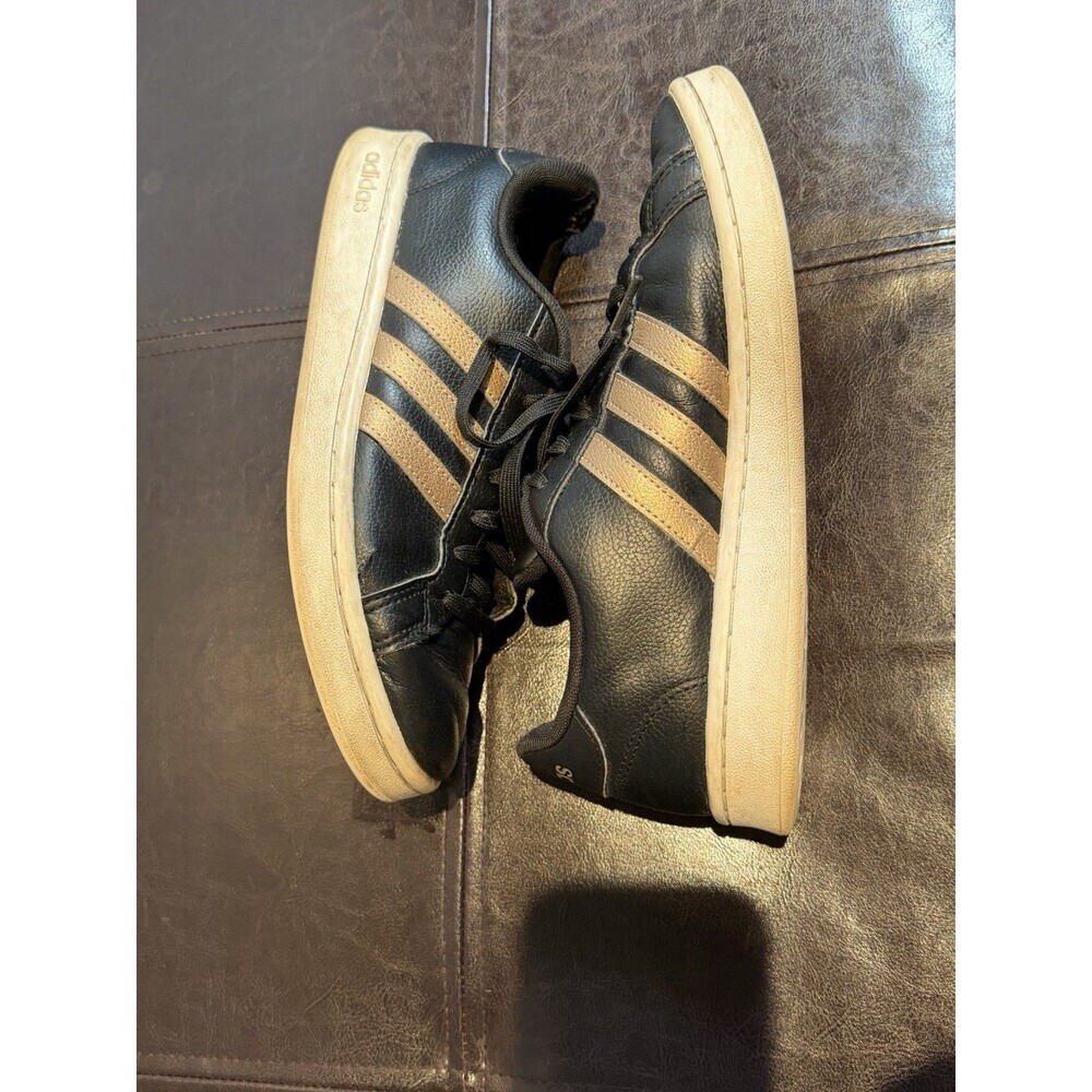 Adidas Cloudfoam Black and Rose Gold Sneakers Size 7.5 HWI 28Y001 - Picture 5 of 8